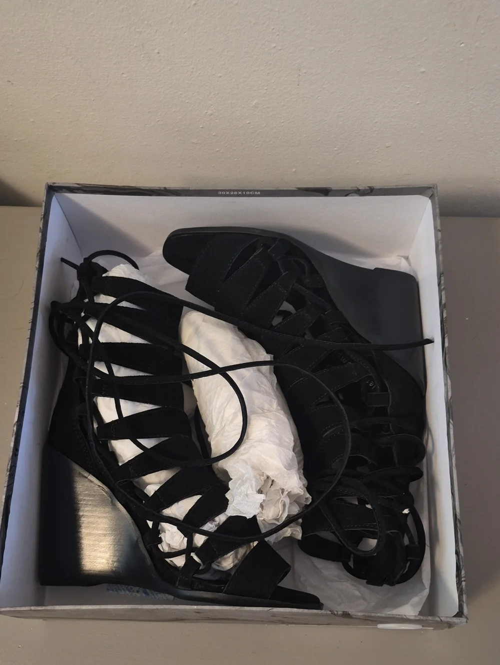 NIB Jeffrey Campbell Zaferia Wedge Sandals
